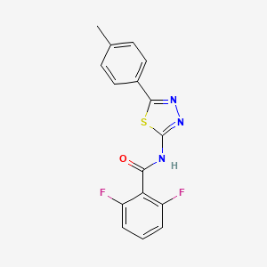 molecular formula C16H11F2N3OS B2732771 2,6-二氟-N-(5-(对甲苯基)-1,3,4-噻二唑-2-基)苯甲酰胺 CAS No. 392244-64-3