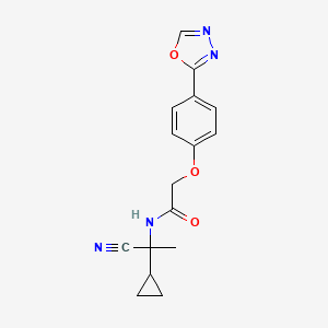 molecular formula C16H16N4O3 B2732775 N-(1-cyano-1-cyclopropylethyl)-2-[4-(1,3,4-oxadiazol-2-yl)phenoxy]acetamide CAS No. 1008090-23-0