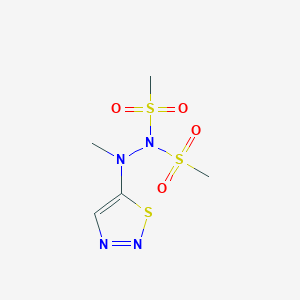 molecular formula C5H10N4O4S3 B2732777 N'-methyl-N-(methylsulfonyl)-N'-(1,2,3-thiadiazol-5-yl)methanesulfonohydrazide CAS No. 339277-00-8