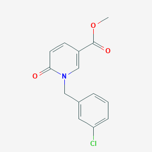 molecular formula C14H12ClNO3 B2732783 Methyl 1-(3-chlorobenzyl)-6-oxo-1,6-dihydro-3-pyridinecarboxylate CAS No. 400084-65-3