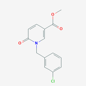 molecular formula C14H12ClNO3 B2732783 甲酸甲酯-1-(3-氯苄基)-6-氧代-1,6-二氢-3-吡啶羧酸酯 CAS No. 400084-65-3