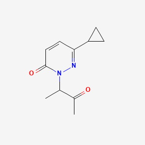 molecular formula C11H14N2O2 B2732793 6-Cyclopropyl-2-(3-oxobutan-2-yl)-2,3-dihydropyridazin-3-one CAS No. 2097928-83-9