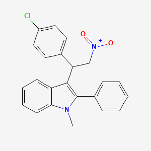 molecular formula C23H19ClN2O2 B2732795 3-[1-(4-氯苯基)-2-硝基乙基]-1-甲基-2-苯基-1H-吲哚 CAS No. 314257-83-5