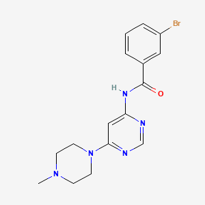 molecular formula C16H18BrN5O B2732796 3-bromo-N-(6-(4-methylpiperazin-1-yl)pyrimidin-4-yl)benzamide CAS No. 1396636-27-3