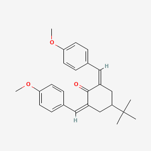 molecular formula C26H30O3 B2732799 (2Z,6Z)-4-tert-butyl-2,6-bis(4-methoxybenzylidene)cyclohexanone CAS No. 173613-83-7