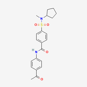 molecular formula C21H24N2O4S B2732810 N-(4-acetylphenyl)-4-[cyclopentyl(methyl)sulfamoyl]benzamide CAS No. 899963-67-8