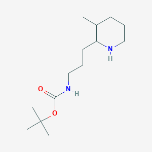 molecular formula C14H28N2O2 B2732814 叔丁基-N-[3-(3-甲基哌啶-2-基)丙基]氨基甲酸酯 CAS No. 2007836-99-7