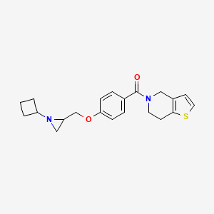 [4-[(1-Cyclobutylaziridin-2-yl)methoxy]phenyl]-(6,7-dihydro-4H-thieno[3,2-c]pyridin-5-yl)methanone