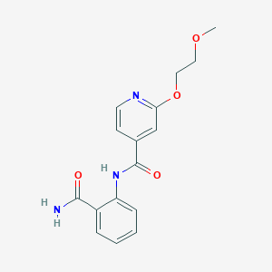 molecular formula C16H17N3O4 B2732824 N-(2-carbamoylphenyl)-2-(2-methoxyethoxy)isonicotinamide CAS No. 2034238-67-8