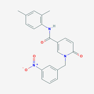 molecular formula C21H19N3O4 B2732827 N-(2,4-二甲基苯基)-1-(3-硝基苄)-6-氧代-1,6-二氢吡啶-3-甲酰胺 CAS No. 899970-54-8