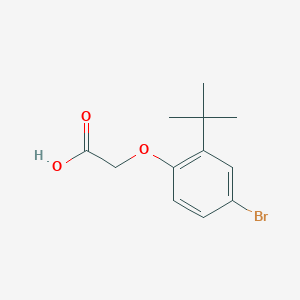 molecular formula C12H15BrO3 B2732834 2-[4-溴-2-(叔丁基)苯氧基]乙酸 CAS No. 425372-86-7