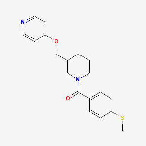 (4-Methylsulfanylphenyl)-[3-(pyridin-4-yloxymethyl)piperidin-1-yl]methanone