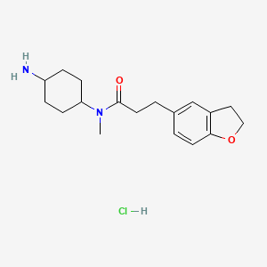 N-(4-Aminocyclohexyl)-3-(2,3-dihydro-1-benzofuran-5-yl)-N-methylpropanamide;hydrochloride