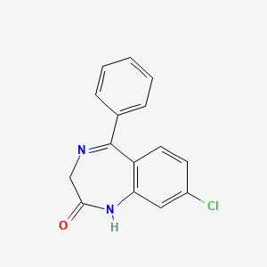 molecular formula C15H11ClN2O B2732850 8-chloro-5-phenyl-1H-benzo[e][1,4]diazepin-2(3H)-one CAS No. 5571-50-6