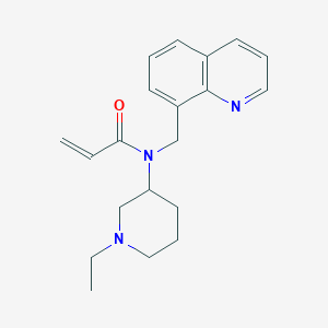 molecular formula C20H25N3O B2732851 N-(1-Ethylpiperidin-3-yl)-N-(quinolin-8-ylmethyl)prop-2-enamide CAS No. 2411294-58-9