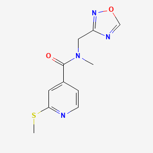 molecular formula C11H12N4O2S B2732855 N-methyl-2-(methylsulfanyl)-N-[(1,2,4-oxadiazol-3-yl)methyl]pyridine-4-carboxamide CAS No. 1798035-06-9