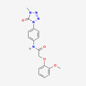 2-(2-methoxyphenoxy)-N-(4-(4-methyl-5-oxo-4,5-dihydro-1H-tetrazol-1-yl)phenyl)acetamide