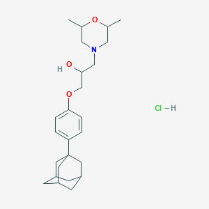 1-[4-(Adamantan-1-yl)phenoxy]-3-(2,6-dimethylmorpholin-4-yl)propan-2-ol hydrochloride