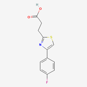 molecular formula C12H10FNO2S B2732870 3-[4-(4-Fluorophenyl)-1,3-thiazol-2-yl]propanoic acid CAS No. 1181729-37-2