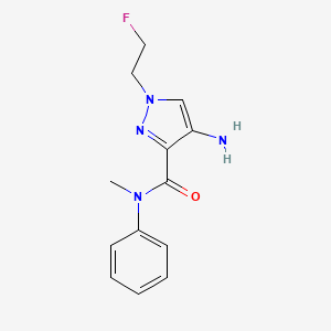 molecular formula C13H15FN4O B2732871 4-Amino-1-(2-fluoroethyl)-N-methyl-n-phenyl-1H-pyrazole-3-carboxamide CAS No. 2101196-71-6