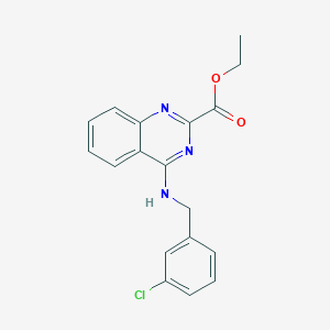 Ethyl 4-[(3-chlorobenzyl)amino]quinazoline-2-carboxylate