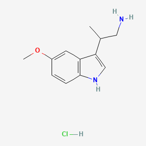 molecular formula C12H17ClN2O B2732881 2-(5-甲氧基-1H-吲哚-3-基)丙-1-胺;盐酸盐 CAS No. 73726-65-5