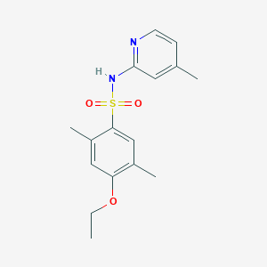 molecular formula C16H20N2O3S B273290 4-ethoxy-2,5-dimethyl-N-(4-methylpyridin-2-yl)benzenesulfonamide 