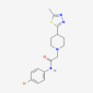 molecular formula C16H19BrN4OS B2732902 N-(4-bromophenyl)-2-(4-(5-methyl-1,3,4-thiadiazol-2-yl)piperidin-1-yl)acetamide CAS No. 1396808-67-5
