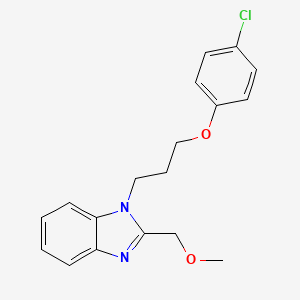 molecular formula C18H19ClN2O2 B2732906 1-[3-(4-chlorophenoxy)propyl]-2-(methoxymethyl)-1H-benzimidazole CAS No. 871552-98-6
