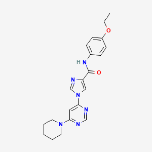 molecular formula C21H24N6O2 B2732911 N~4~-(4-ethoxyphenyl)-1-(6-piperidino-4-pyrimidinyl)-1H-imidazole-4-carboxamide CAS No. 1251576-03-0
