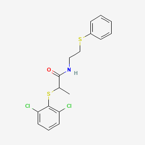 molecular formula C17H17Cl2NOS2 B2732912 2-[(2,6-二氯苯基)硫基]-N-[2-(苯基硫基)乙基]丙酰胺 CAS No. 337923-55-4