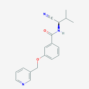 molecular formula C18H19N3O2 B2732913 N-[(1R)-1-cyano-2-methylpropyl]-3-[(pyridin-3-yl)methoxy]benzamide CAS No. 1808449-65-1