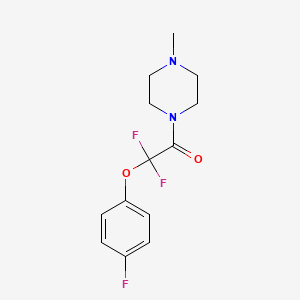 molecular formula C13H15F3N2O2 B2732915 2,2-Difluoro-2-(4-fluorophenoxy)-1-(4-methylpiperazino)-1-ethanone CAS No. 338792-68-0