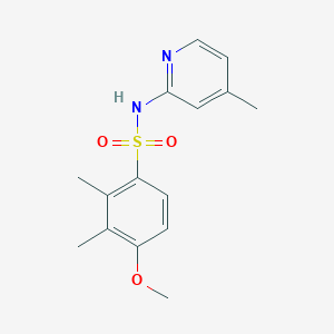 molecular formula C15H18N2O3S B273292 4-methoxy-2,3-dimethyl-N-(4-methylpyridin-2-yl)benzenesulfonamide 