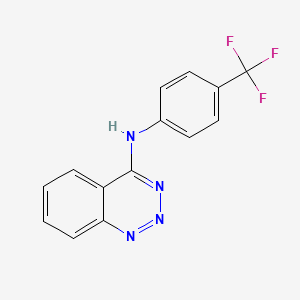 molecular formula C14H9F3N4 B2732921 N-[4-(trifluoromethyl)phenyl]-1,2,3-benzotriazin-4-amine CAS No. 477865-87-5