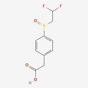 molecular formula C10H10F2O3S B2732925 2-[4-(2,2-Difluoroethanesulfinyl)phenyl]acetic acid CAS No. 1339464-70-8