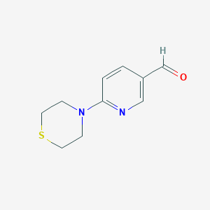 molecular formula C10H12N2OS B2732927 6-(1,4-Thiazinan-4-yl)nicotinaldehyde CAS No. 886360-66-3