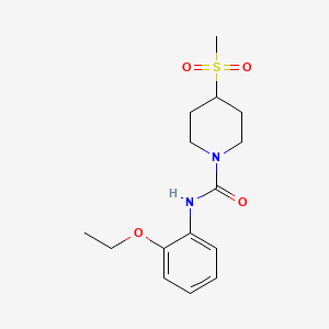 molecular formula C15H22N2O4S B2732928 N-(2-ethoxyphenyl)-4-(methylsulfonyl)piperidine-1-carboxamide CAS No. 1448059-04-8