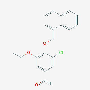 molecular formula C20H17ClO3 B2732929 3-氯-5-乙氧基-4-(萘-1-基甲氧基)苯甲醛 CAS No. 428466-08-4