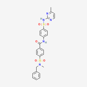 4-[benzyl(methyl)sulfamoyl]-N-[4-[(4-methylpyrimidin-2-yl)sulfamoyl]phenyl]benzamide