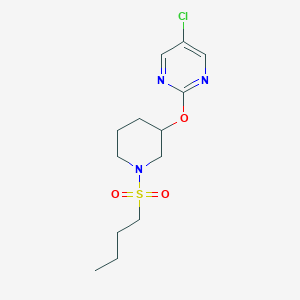 molecular formula C13H20ClN3O3S B2732936 2-((1-(Butylsulfonyl)piperidin-3-yl)oxy)-5-chloropyrimidine CAS No. 2034399-22-7