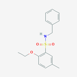 molecular formula C16H19NO3S B273294 N-benzyl-2-ethoxy-5-methylbenzenesulfonamide 