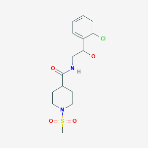 molecular formula C16H23ClN2O4S B2732942 N-(2-(2-chlorophenyl)-2-methoxyethyl)-1-(methylsulfonyl)piperidine-4-carboxamide CAS No. 1788559-21-6