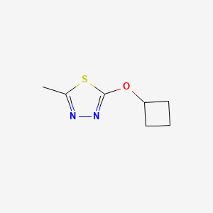molecular formula C7H10N2OS B2732944 2-环丁氧基-5-甲基-1,3,4-噻二唑 CAS No. 2176124-44-8