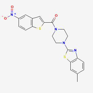 (4-(6-Methylbenzo[d]thiazol-2-yl)piperazin-1-yl)(5-nitrobenzo[b]thiophen-2-yl)methanone
