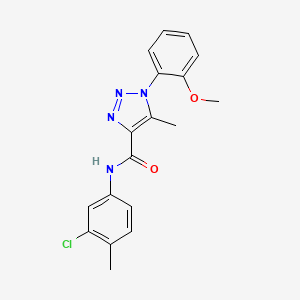 molecular formula C18H17ClN4O2 B2732956 N-(3-chloro-4-methylphenyl)-1-(2-methoxyphenyl)-5-methyl-1H-1,2,3-triazole-4-carboxamide CAS No. 866872-37-9
