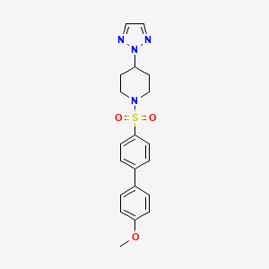 1-((4'-methoxy-[1,1'-biphenyl]-4-yl)sulfonyl)-4-(2H-1,2,3-triazol-2-yl)piperidine
