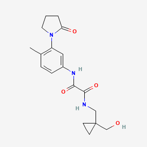N1-((1-(hydroxymethyl)cyclopropyl)methyl)-N2-(4-methyl-3-(2-oxopyrrolidin-1-yl)phenyl)oxalamide