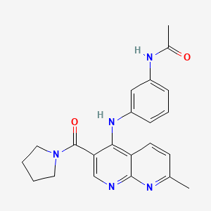 3-{2-[(4-methoxyphenyl)sulfonyl]ethyl}-N-[2-(4-methylpiperidin-1-yl)ethyl]-1,2,4-oxadiazole-5-carboxamide