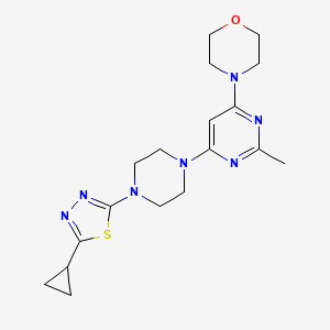 4-[6-[4-(5-Cyclopropyl-1,3,4-thiadiazol-2-yl)piperazin-1-yl]-2-methylpyrimidin-4-yl]morpholine